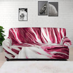 Red Cabbage Leaves Print Sofa Cover