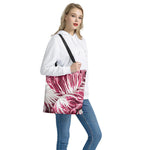 Red Cabbage Leaves Print Tote Bag