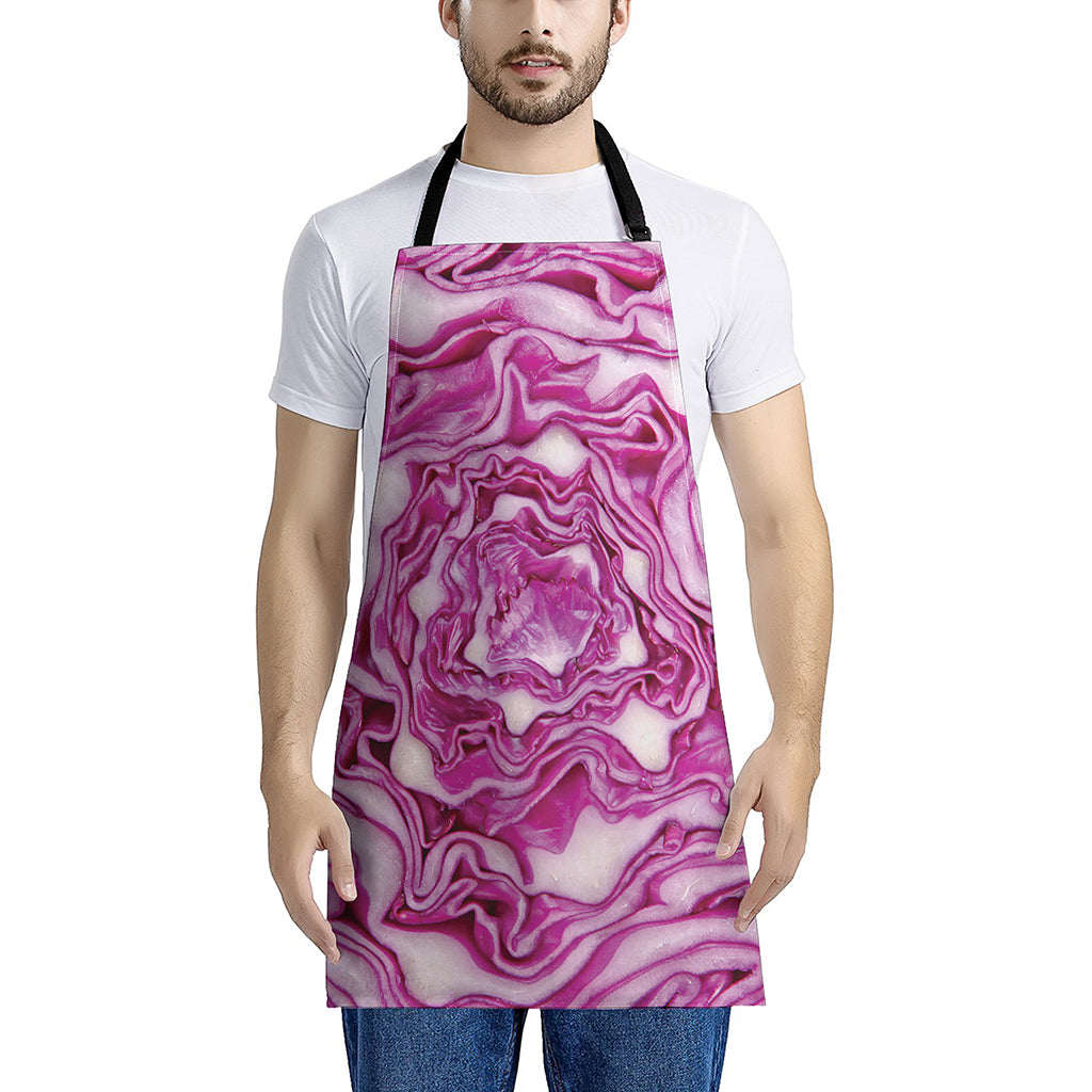 Red Cabbage Print Apron