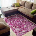 Red Cabbage Print Area Rug