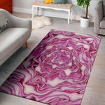 Red Cabbage Print Area Rug