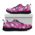 Red Cabbage Print Black Running Shoes