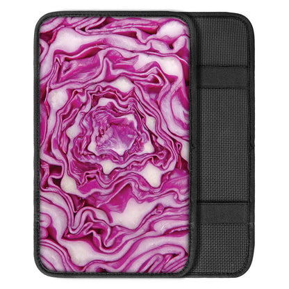 Red Cabbage Print Car Center Console Cover
