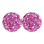 Red Cabbage Print Car Coasters
