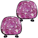 Red Cabbage Print Car Headrest Covers
