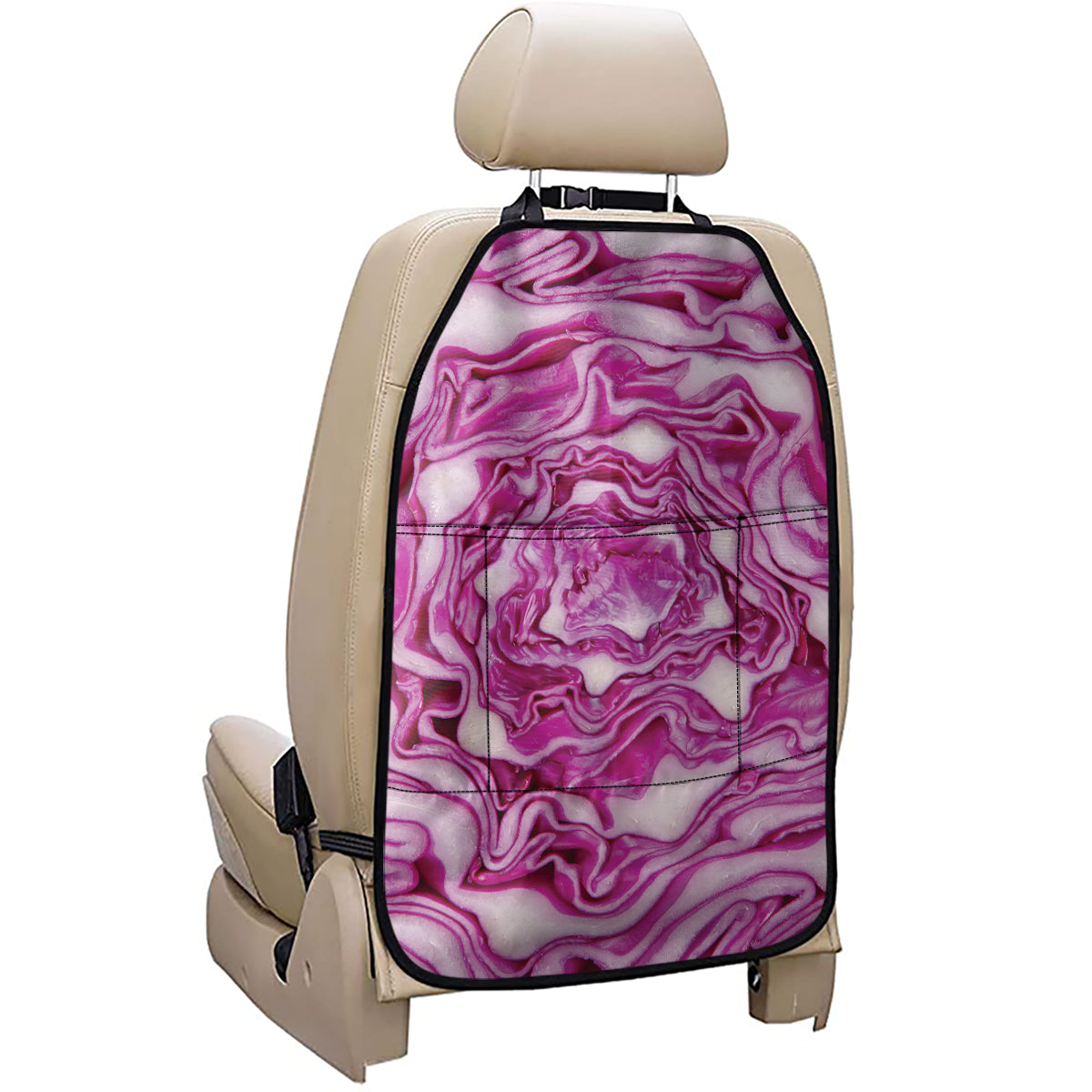 Red Cabbage Print Car Seat Organizers