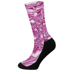 Red Cabbage Print Crew Socks