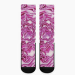 Red Cabbage Print Crew Socks