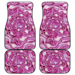 Red Cabbage Print Front and Back Car Floor Mats