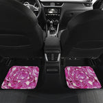 Red Cabbage Print Front and Back Car Floor Mats