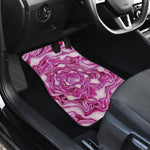 Red Cabbage Print Front and Back Car Floor Mats