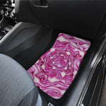 Red Cabbage Print Front and Back Car Floor Mats