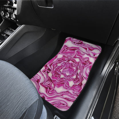 Red Cabbage Print Front Car Floor Mats