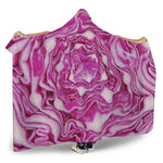 Red Cabbage Print Hooded Blanket