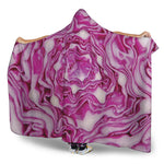 Red Cabbage Print Hooded Blanket