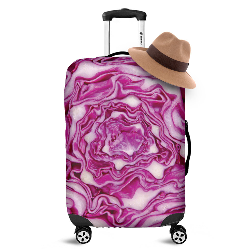 Red Cabbage Print Luggage Cover