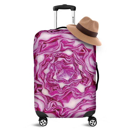 Red Cabbage Print Luggage Cover