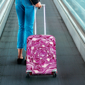 Red Cabbage Print Luggage Cover
