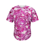 Red Cabbage Print Men's Baseball Jersey