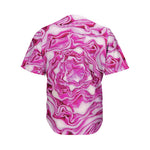 Red Cabbage Print Men's Baseball Jersey