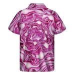 Red Cabbage Print Men's Short Sleeve Shirt