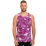 Red Cabbage Print Men's Tank Top