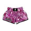 Red Cabbage Print Muay Thai Boxing Shorts