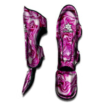 Red Cabbage Print Muay Thai Shin Guard