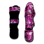 Red Cabbage Print Muay Thai Shin Guard