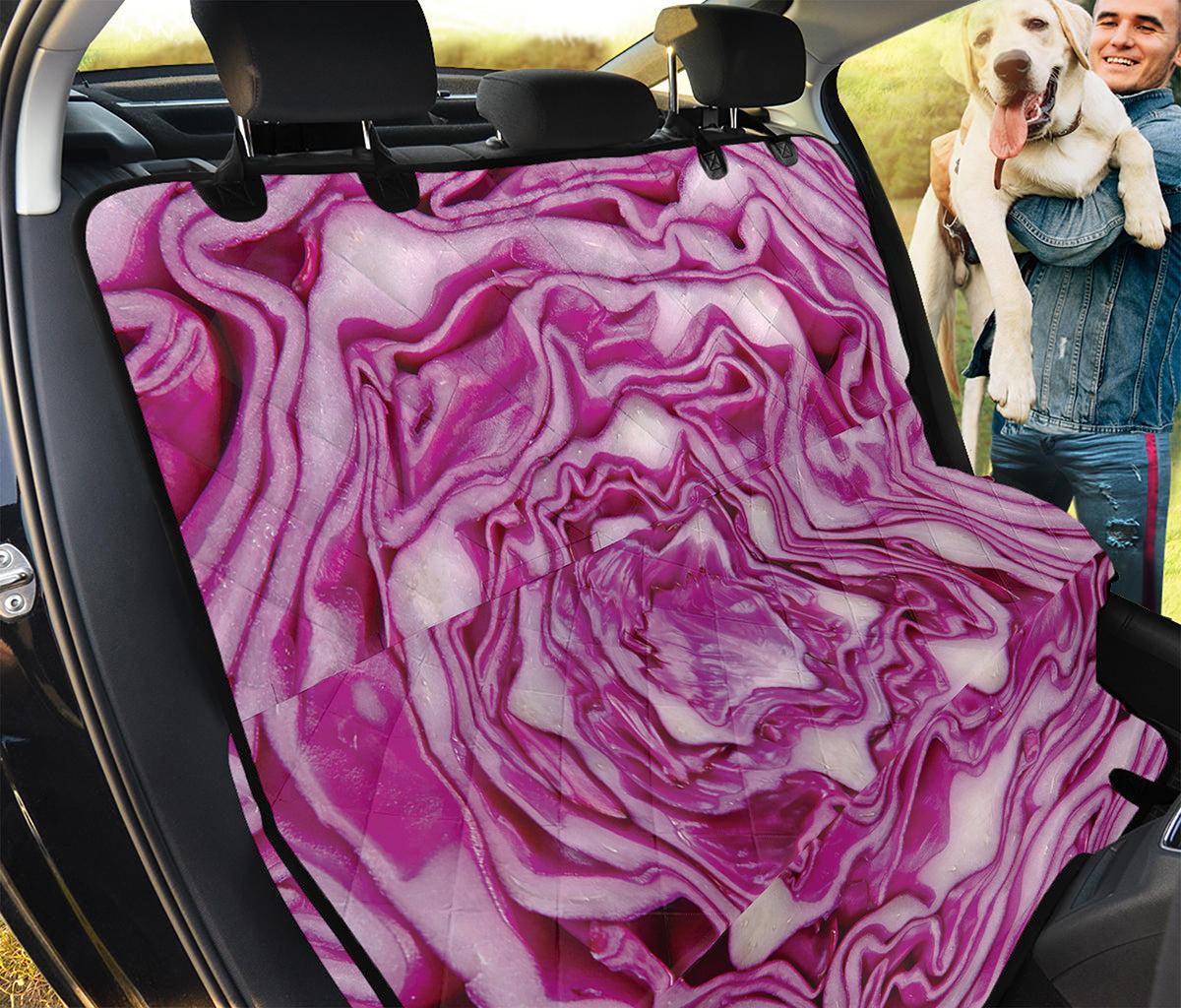 Red Cabbage Print Pet Car Back Seat Cover