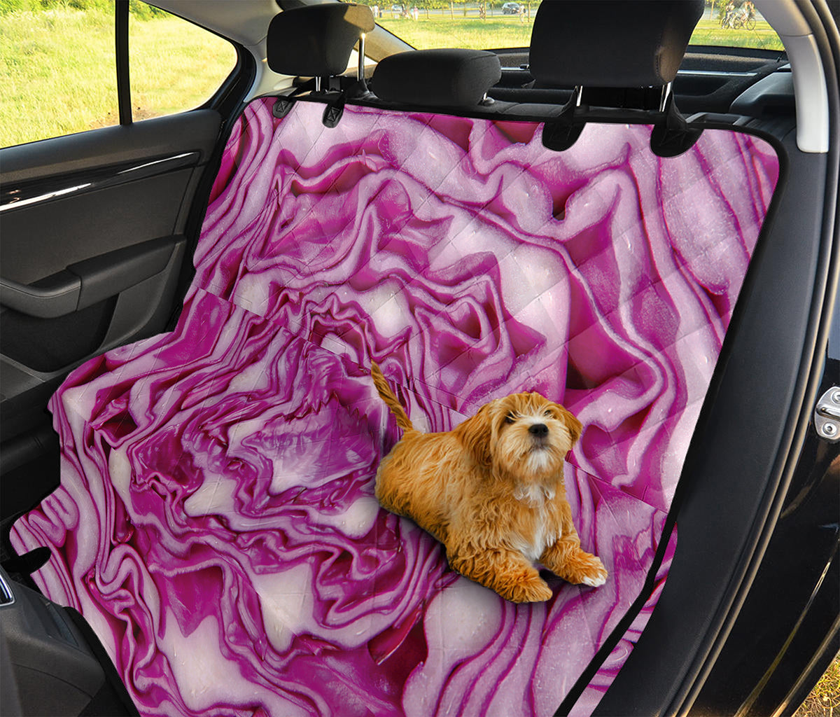 Red Cabbage Print Pet Car Back Seat Cover