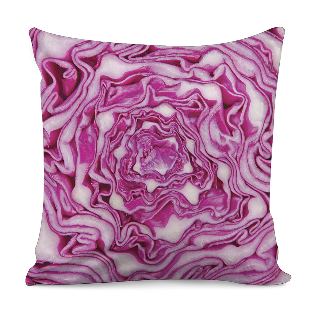Red Cabbage Print Pillow Cover