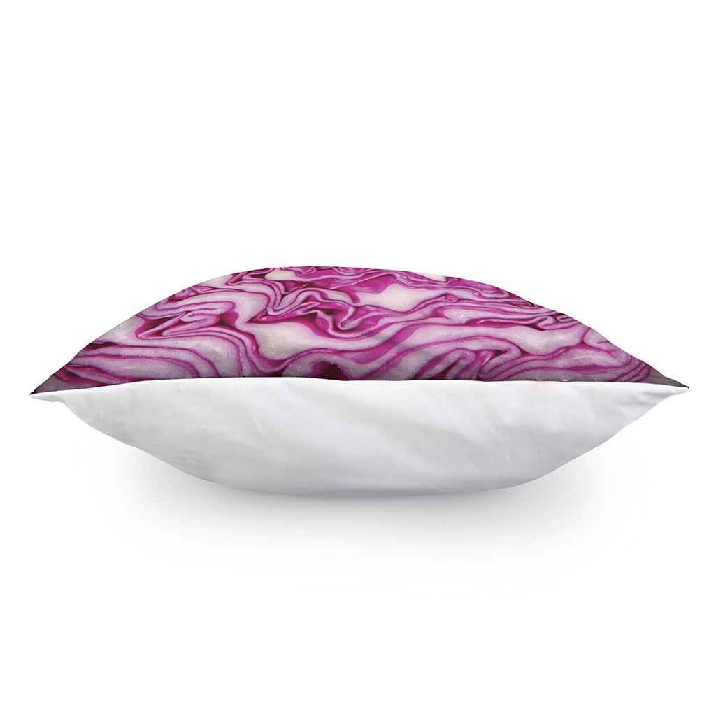 Red Cabbage Print Pillow Cover