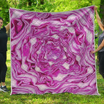 Red Cabbage Print Quilt
