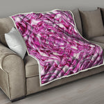 Red Cabbage Print Quilt