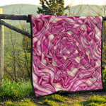 Red Cabbage Print Quilt