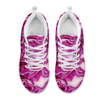 Red Cabbage Print White Sneakers