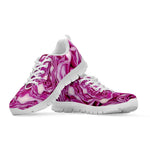 Red Cabbage Print White Sneakers