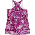 Red Cabbage Print Women's Racerback Tank Top