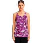 Red Cabbage Print Women's Racerback Tank Top