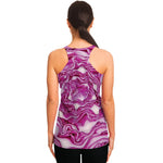 Red Cabbage Print Women's Racerback Tank Top