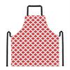 Red Canadian Maple Leaf Pattern Print Apron