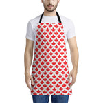 Red Canadian Maple Leaf Pattern Print Apron