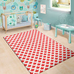Red Canadian Maple Leaf Pattern Print Area Rug