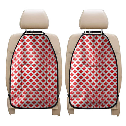 Red Canadian Maple Leaf Pattern Print Car Seat Organizers