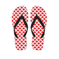 Red Canadian Maple Leaf Pattern Print Flip Flops