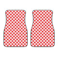 Red Canadian Maple Leaf Pattern Print Front Car Floor Mats