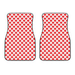 Red Canadian Maple Leaf Pattern Print Front Car Floor Mats