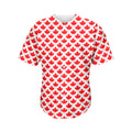 Red Canadian Maple Leaf Pattern Print Men's Baseball Jersey