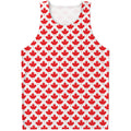 Red Canadian Maple Leaf Pattern Print Men's Tank Top